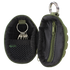 The Condor Grenade Key Chain Pouch is a small, oval green tactical zippered pouch with a keyring, mesh pocket, and inner zipper compartment, shown open to display its interior.
