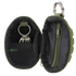 The Condor Grenade Key Chain Pouch is a small, oval green tactical zippered pouch with a keyring, mesh pocket, and inner zipper compartment, shown open to display its interior.
