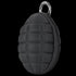 The Condor Grenade Key Chain Pouch in black features a tactical, compression-molded design with a metal loop and zippered closure, photographed against a plain background.