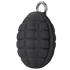 The Condor Grenade Key Chain Pouch in black features a tactical, compression-molded design with a metal loop and zippered closure, photographed against a plain background.