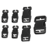 The Condor Buckle Repair Kit features six black plastic side-release buckles in assorted sizes, perfect for EDC or military gear, displayed on a white background.