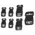 The Condor Buckle Repair Kit features six black plastic side-release buckles in assorted sizes, perfect for EDC or military gear, displayed on a white background.