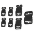 The Condor Buckle Repair Kit features six black plastic side-release buckles in assorted sizes, perfect for EDC or military gear, displayed on a white background.