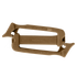 The UTX Siamese Slik Clip (10 Pack) is a brown plastic clip with patent pending marking, designed for secure gear attachment—perfect for military or law enforcement use.