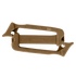 The UTX Siamese Slik Clip (10 Pack) is a brown plastic clip with patent pending marking, designed for secure gear attachment—perfect for military or law enforcement use.