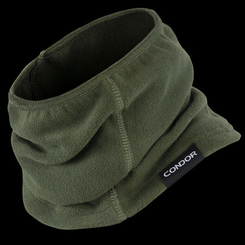 The Condor Thermo Neck Gaiter is olive green with visible stitching and features a black tag labeled Condor.