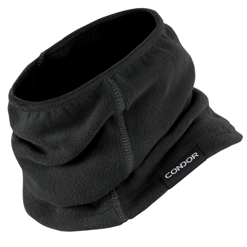 The Thermo Neck Gaiter by Condor is a black fleece neck gaiter featuring visible stitching and a Condor label on the side.