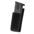 The Condor QD Pistol Mag Pouch (2 Pack) is a black fabric pouch with a front Velcro closure, designed to securely hold pistol magazines.