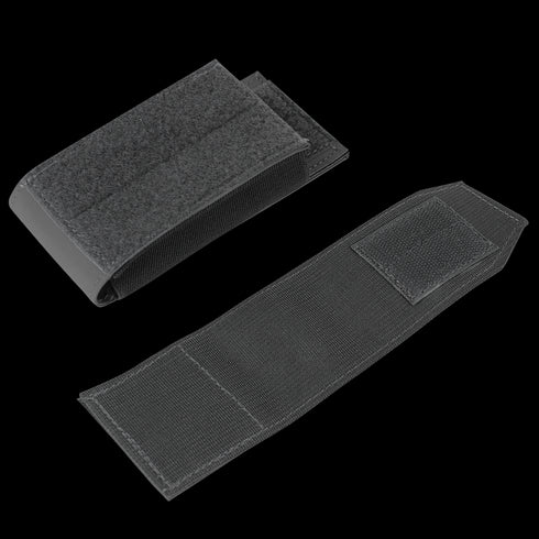 Two Condor QD M4 Mag Pouches (2 Pack) are shown—one folded and one laid flat—both featuring black hook-and-loop straps with rectangular Velcro patches for secure fastening.