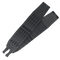 The Condor LCS VAS Slim Cummerbund in black, featuring adjustable hook-and-loop fasteners and perforations, is ideal for EDC or organizing gear—shown laid flat on a white background.