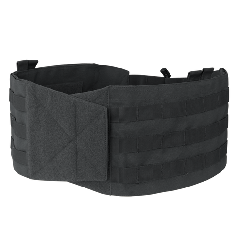 The Condor VAS Modular Cummerbund | SALE features a black design with Velcro closure and multiple horizontal webbing rows for accessory attachment, shown against a plain background.