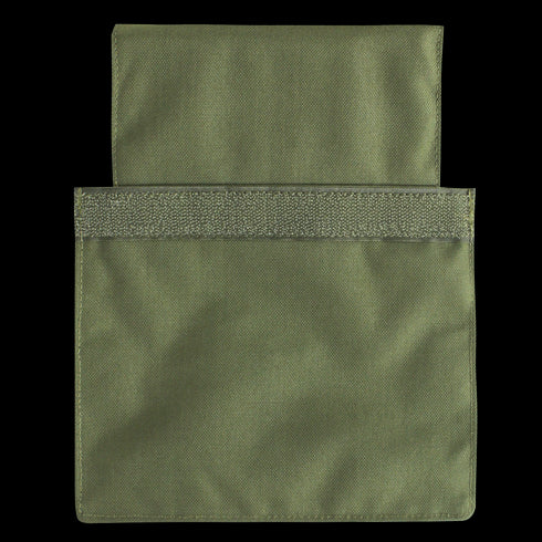 The Condor VAS Side Plate Insert in Scorpion OCP is a rectangular tactical pouch with a hook-and-loop flap, ideal for military or first responder use. Shown against a white background.