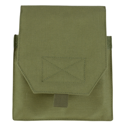 A front-facing photo of the Condor VAS Side Plate Insert (Pair), shown in a closed olive green nylon pouch with hook-and-loop flap, ideal for EDC or First Responders, set against a white background.
