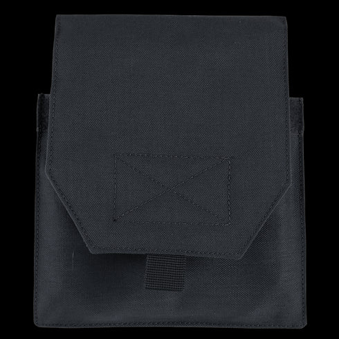 The Condor VAS Side Plate Insert (Pair) is a black rectangular fabric pouch with a flap closure and stitched square/X pattern—ideal for EDC or organizing your shooting range gear.