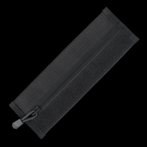 The Condor VAS Zipper Strips in black are designed to attach easily to Condor vests or plate carrier panels, featuring horizontal zippers for secure fabric pouch attachment.