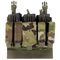 The Condor VAS Recon Mag Panel in Scorpion OCP is a camouflage chest rig with adjustable straps, featuring front hook-and-loop pouches to securely hold four rifle magazines—ideal for law enforcement or range use.