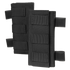 Two Condor Shoulder Pad PC pouches in black nylon, featuring multiple horizontal straps and reinforced edges, displayed side by side on a transparent background—ideal for bushcraft or military use.