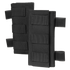 Two Condor Shoulder Pad PC pouches in black nylon, featuring multiple horizontal straps and reinforced edges, displayed side by side on a transparent background—ideal for bushcraft or military use.