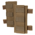 Two tan Condor Shoulder Pad PCs made of tactical nylon with horizontal webbing loops and Velcro straps, designed for mounting on MOLLE-compatible gear—ideal for military or first responder use.