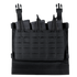 The Condor VAS Triple Mag Panel is a black tactical chest rig with three rifle magazine pouches, each secured by elastic bungee retention cords, ideal for law enforcement or shooting range use.