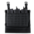 The Condor VAS Triple Mag Panel is a black tactical chest rig with three rifle magazine pouches, each secured by elastic bungee retention cords, ideal for law enforcement or shooting range use.