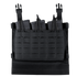 The Condor VAS Triple Mag Panel is a black tactical chest rig with three rifle magazine pouches, each secured by elastic bungee retention cords, ideal for law enforcement or shooting range use.