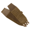 Two tan Condor LCS VAS Modular Cummerbund panels with hook-and-loop fasteners, mesh sections, and laser-cut slits for modular attachments.