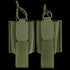 Two Condor VAS Wing Pouches in olive green, featuring elastic holders and pull tabs for small gear or magazines—perfect for EDC or law enforcement—are shown against a white background.