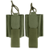 Two Condor VAS Wing Pouches in olive green, featuring elastic holders and pull tabs for small gear or magazines—perfect for EDC or law enforcement—are shown against a white background.