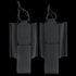 Two Condor VAS Wing Pouches, black nylon with retention straps and vertical belt loops, ideal for law enforcement or military use, shown side by side.