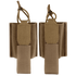 Two Condor VAS Wing Pouches in tan nylon with elastic retention straps and pull tabs for magazines or similar items, ideal for tactical use, displayed against a plain background.