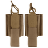 Two Condor VAS Wing Pouches in tan nylon with elastic retention straps and pull tabs for magazines or similar items, ideal for tactical use, displayed against a plain background.