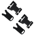 Four Condor VAS QD Buckles in black, each with matching male and female parts, are arranged on a white background.