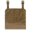 Condor LCS VAS Molle Panel in tan, featuring laser-cut slots and two adjustable top straps with plastic buckles.