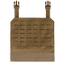 Condor LCS VAS Molle Panel in tan, featuring laser-cut slots and two adjustable top straps with plastic buckles.