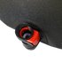 Close-up of a Condor Hydration Carrier in MultiCam Black, showing the black and red valve attached to its textured surface—a key component of tactical gear for first responders or law enforcement.