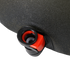 Close-up of a Condor Hydration Carrier in MultiCam Black, showing the black and red valve attached to its textured surface—a key component of tactical gear for first responders or law enforcement.