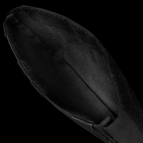 Close-up view of the interior of the Condor Specter Kangaroo Pocket, highlighting the black fabric lining and stitching—perfect for carrying EDC or first responder essentials.