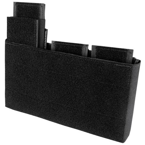 The Condor Specter Kangaroo Pocket is a black fabric pouch with three vertical compartments and Velcro exterior—perfect for EDC or organizing gear at the range.