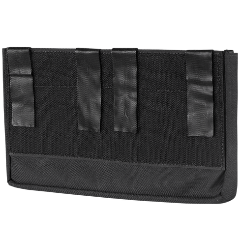 The Condor Specter Kangaroo Pocket is a black fabric pouch with four vertical straps, designed for military or law enforcement use, shown against a white background.