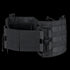 The Condor RS Cummerbund Retro Kit is a black tactical belt with adjustable straps, MOLLE webbing, quick-release buckles, and Velcro panels—ideal for law enforcement or first responders. Shown on a white background.