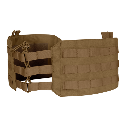 The Condor RS Cummerbund Retro Kit is a tan tactical MOLLE belt with adjustable straps and webbing for gear and accessories, displayed against a plain white background.