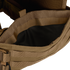 Close-up of an empty pocket inside the Condor RS Cummerbund Retro Kit, highlighting the fabric interior and exterior straps.