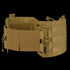 The Condor RS Cummerbund Retro Kit, shown on a white background, features tan MOLLE webbing, hook-and-loop closure, and quick-release buckles—ideal for tactical, military, or law enforcement use.