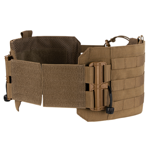 The Condor RS Cummerbund Retro Kit in coyote brown features hook-and-loop fasteners, mesh lining, adjustable straps, and modular attachment points.