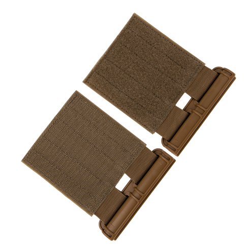 Two Condor RS Cummerbund Retro Kit pouches in brown fabric with plastic clips are shown side by side on a white background.