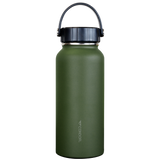 The Condor Vacuum Sealed Thermal Bottle is a green stainless steel bottle with a black screw-on lid, metal carrying handle, and the Condor logo—ideal for bushcraft or everyday carry.