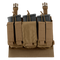 The Condor VAS M14 Recon Panel in tan features five pouches, each holding a black rifle magazine—perfect for law enforcement or EDC—shown on a white background.