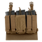 The Condor VAS M14 Recon Panel in tan features five pouches, each holding a black rifle magazine—perfect for law enforcement or EDC—shown on a white background.