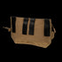 The Condor VA Admin Pouch, crafted from durable fabric in brown, features three black front straps and is displayed on a plain white background.